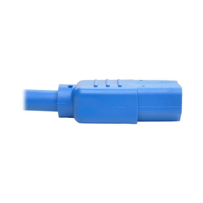 Tripp Lite Standard Computer Power Extension Cord, 10A, 18 AWG (IEC-320-C14 to IEC-320-C13), Blue, 2 ft. (P004-002-ABL) - Image 4
